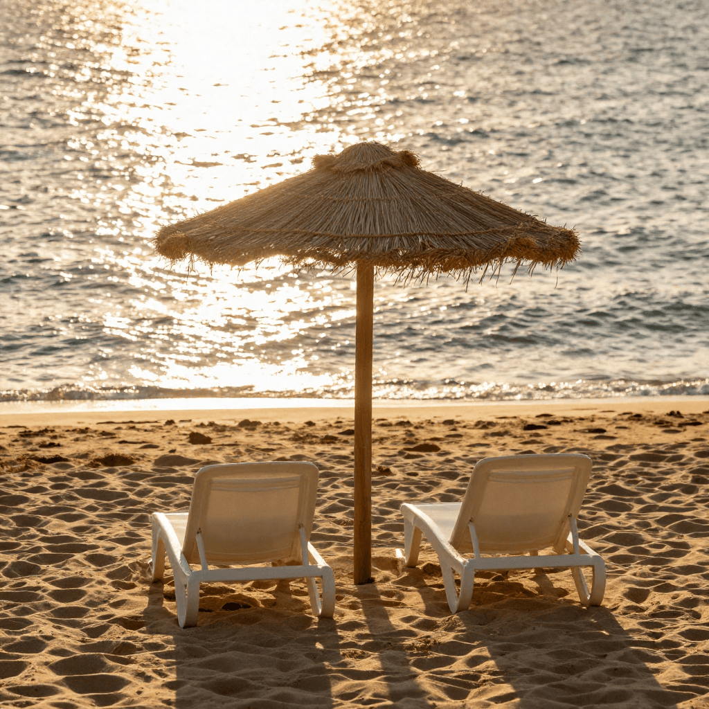 Mallorca beach illustration